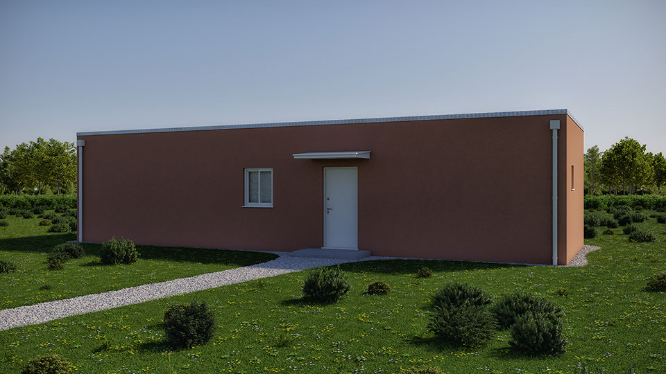 Τρισδιάστατη αρχιτεκτονική απεικόνιση (3d model) σύγχρονης διώροφης κατοικίας 120 m² στα Άνω Λιόσια