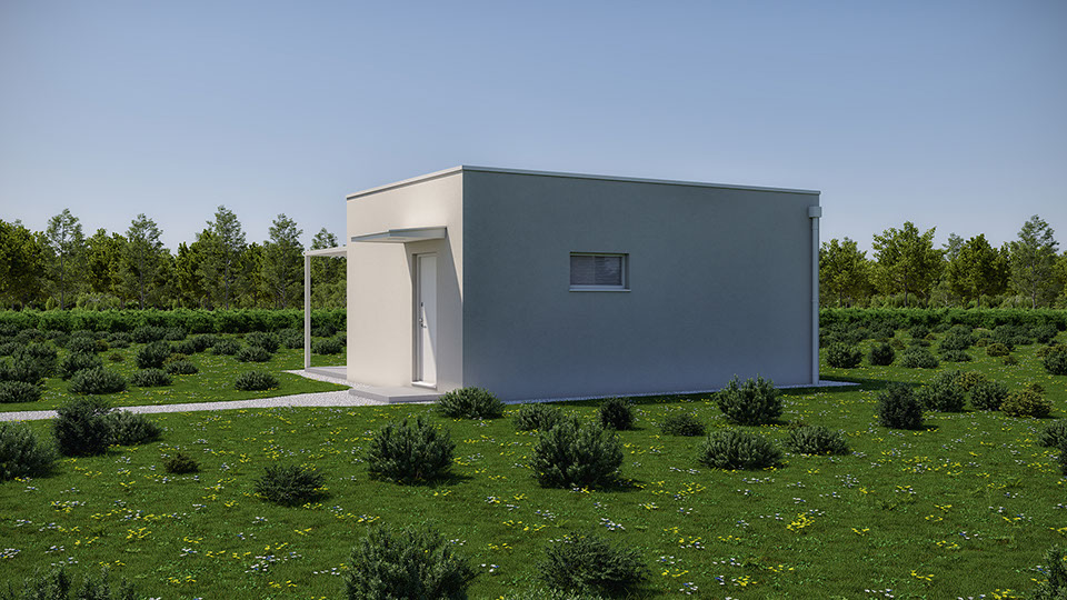Τρισδιάστατη αρχιτεκτονική απεικόνιση (3d model) σύγχρονης διώροφης κατοικίας 120 m² στα Άνω Λιόσια