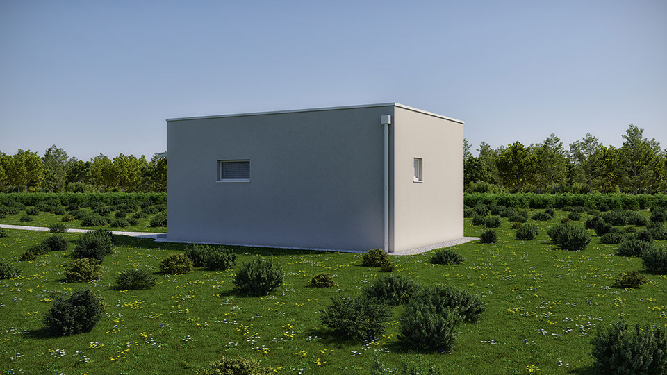 Τρισδιάστατη αρχιτεκτονική απεικόνιση (3d model) σύγχρονης διώροφης κατοικίας 120 m² στα Άνω Λιόσια
